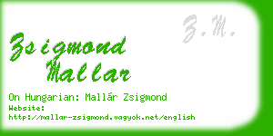 zsigmond mallar business card
